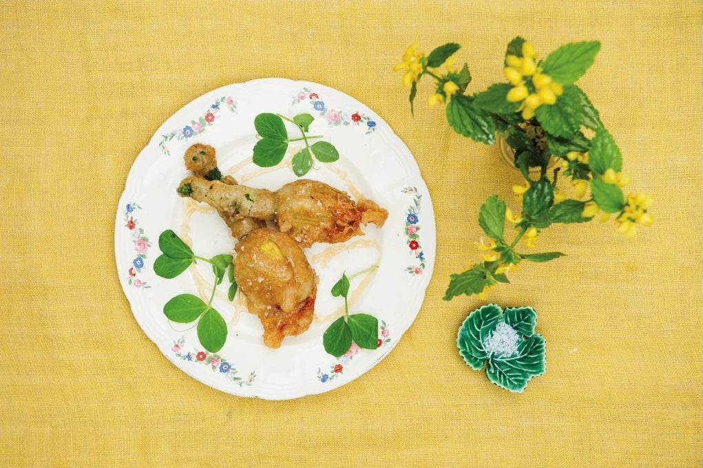 Courgette Flowers Filled With Ricotta And Honey