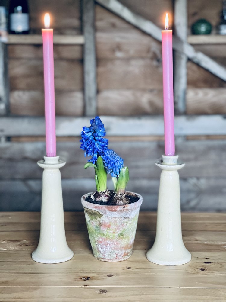 Blush Pink Dining Candles