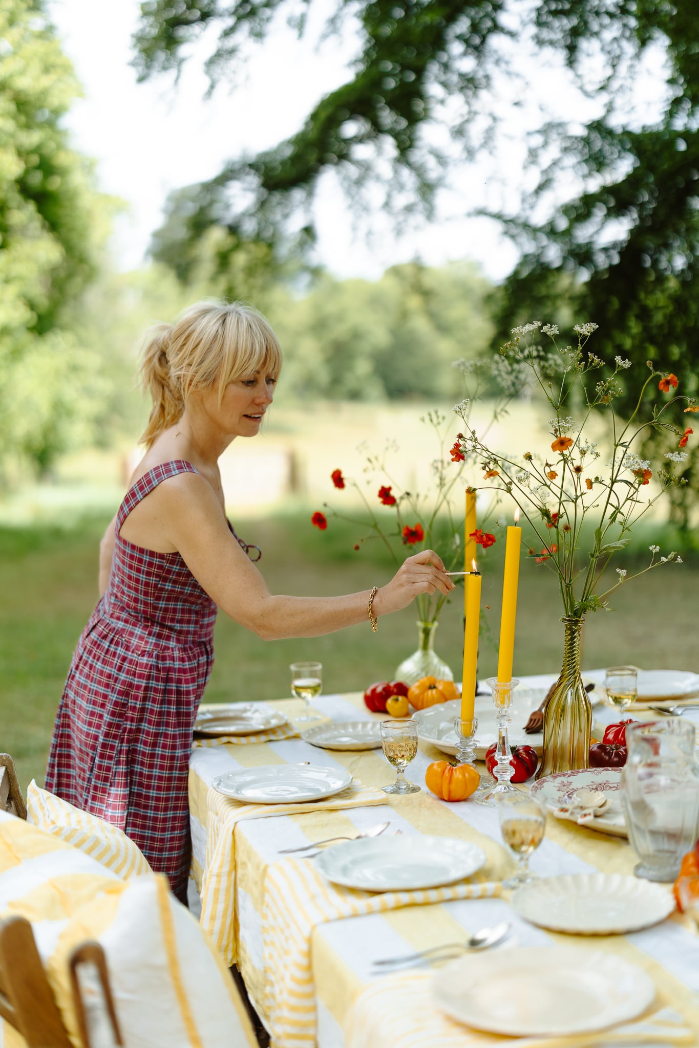 Yellow Dining Candles