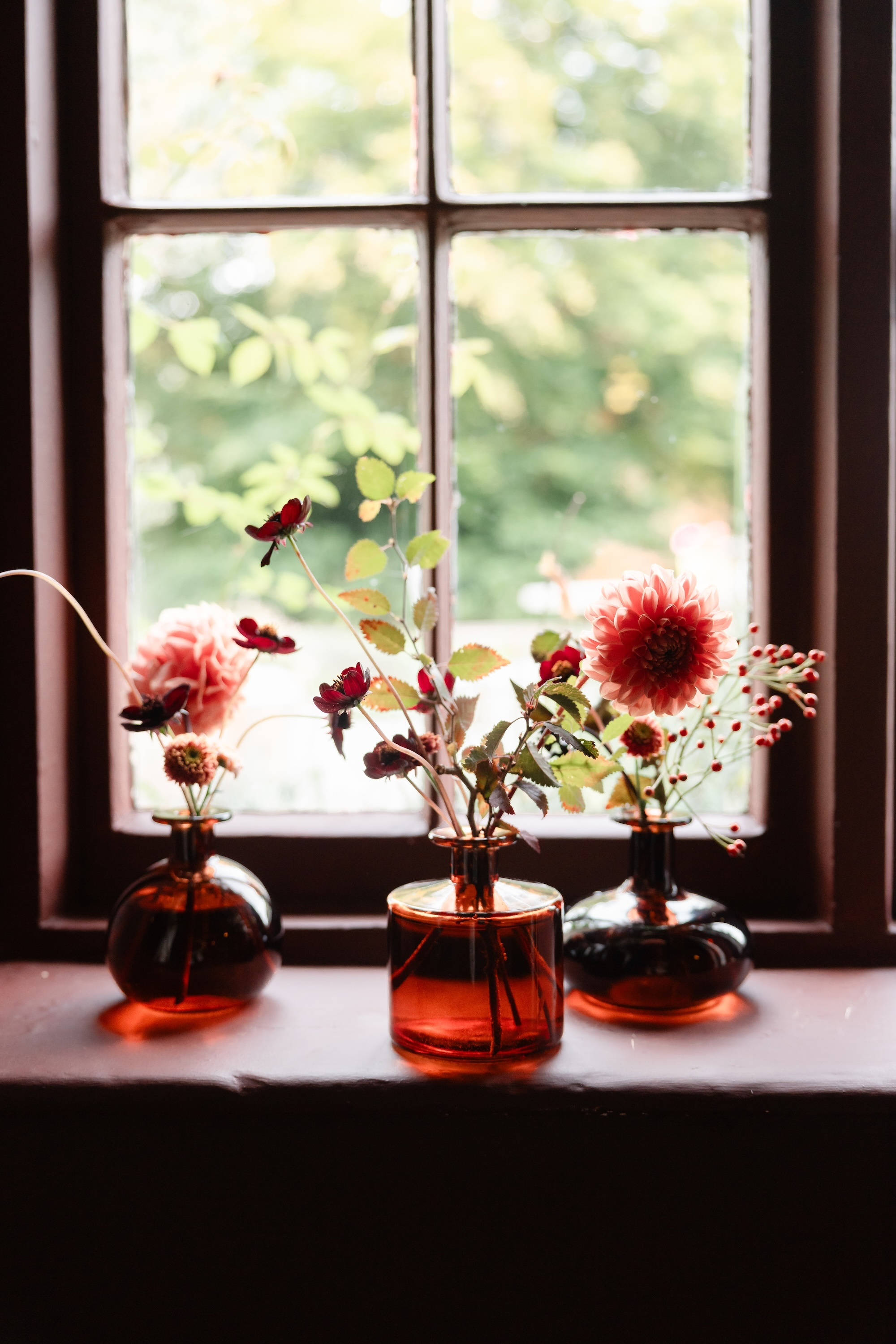 Burnt Caramel Vase Trio