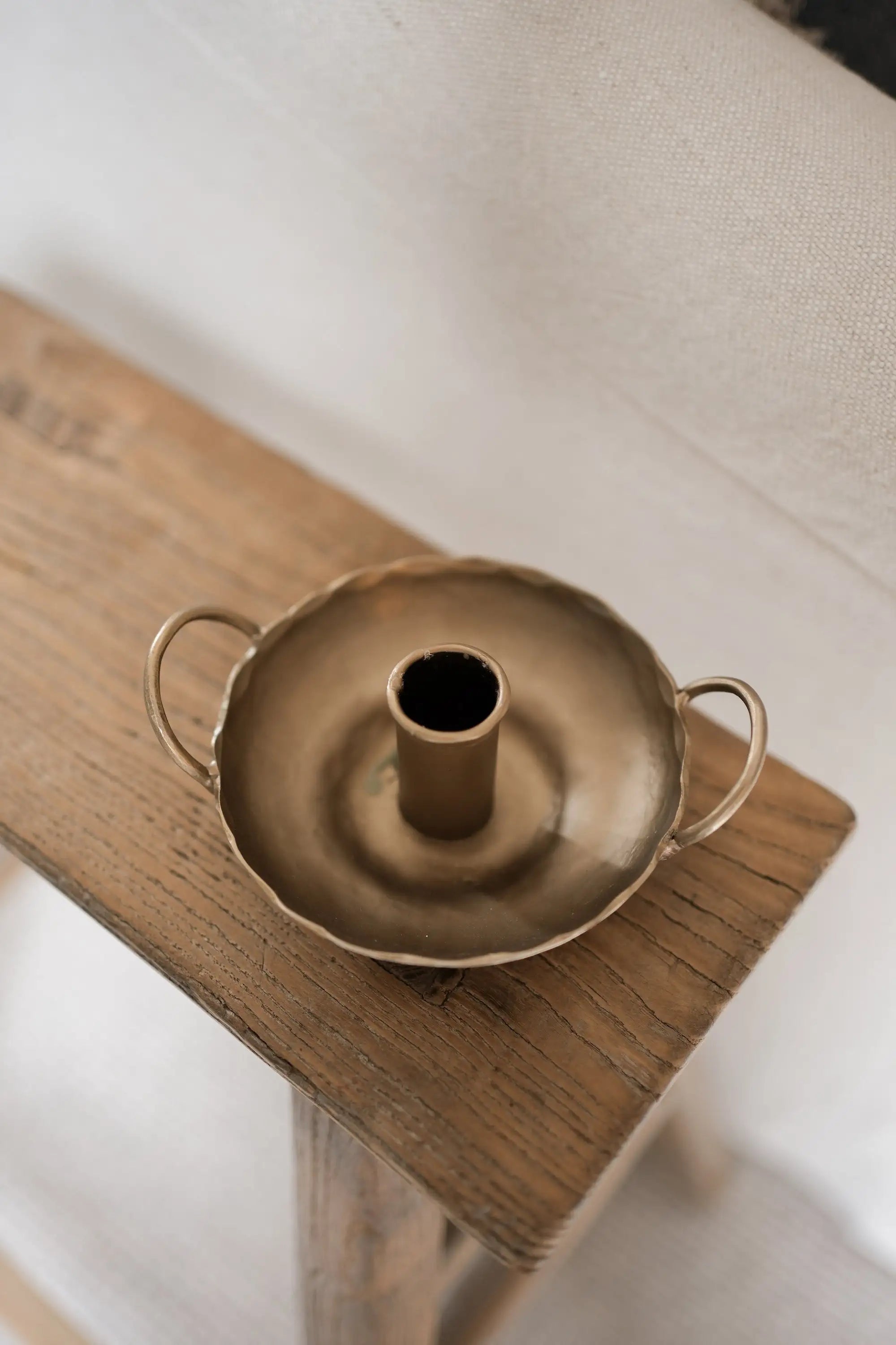 Brass Candle Holder with Handles